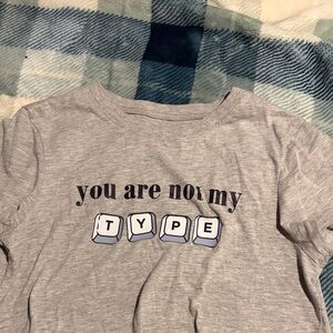 Gray t Shirt with Fun Print